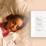 kid sleeping with privacy on